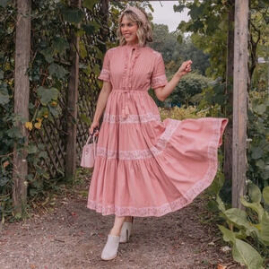 Ivy City Co Pink Maxi Dress Aurora XS